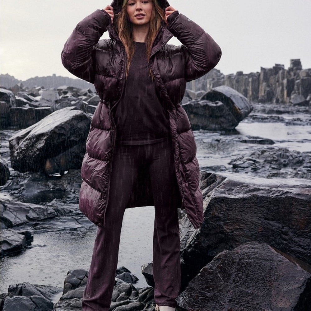 Women's Purple Plum Puffer Bomber Coat